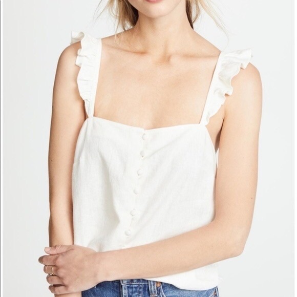 Madewell Tops - FINAL PRICE 🌟Madewell linen ruffle strap cami